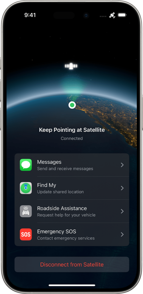 Iphone par satellite