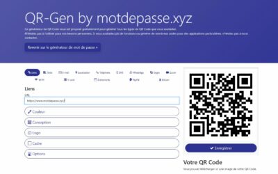 Nouveau ! Comment un QR Code Générateur sur le Site motdepasse.xyz ?